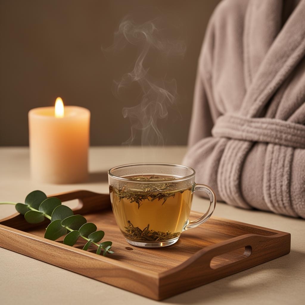 Herbal tea in the relaxation lounge
